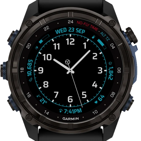 Minimalist Analog Easy Read - Data Plus on a Descent Mk3i. Teal accent.